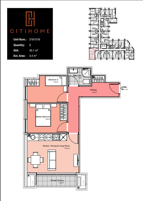 Image of Apartment - 2 Bedrooms - 1 Bathrooms for Rental in CitiHome-Gibraltar, Image 8